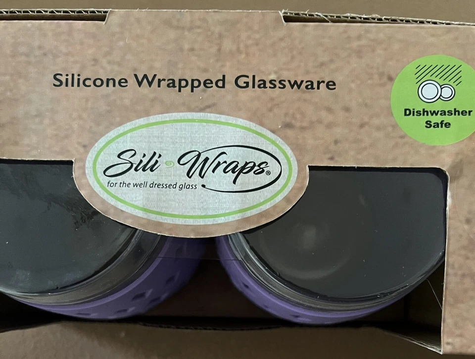 Envolturas de silicona Shark Skinzz 17 oz. Vasos de vino sin tallo de cristalería - 4 vasos nuevos Foto 3 de 4