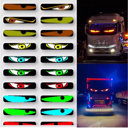 Truck-Specific Devil's Eye LED-Screen Car Eye Light Truck Dynamic LED Light - Picture 1 of 18
