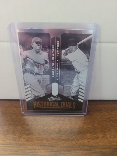 2022 PANINI ABSOLUTE HISTORICAL DUALS BABE RUTH MICKEY MANTLE YANKEES 🔥🔥🔥
