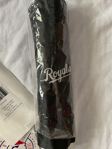 Kansas City Royals Black Compact Umbrella With Logo Foldable Lightweight MLB Off - Picture 3 of 7