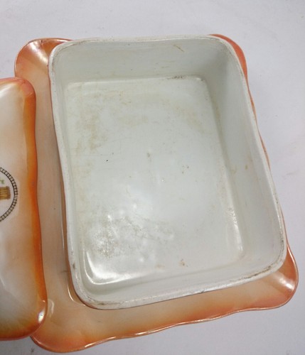 LIMOGES BUTTER DISH Accent Ornate French Kitchenware Porcelain Hand Painted Art - Picture 5 of 8