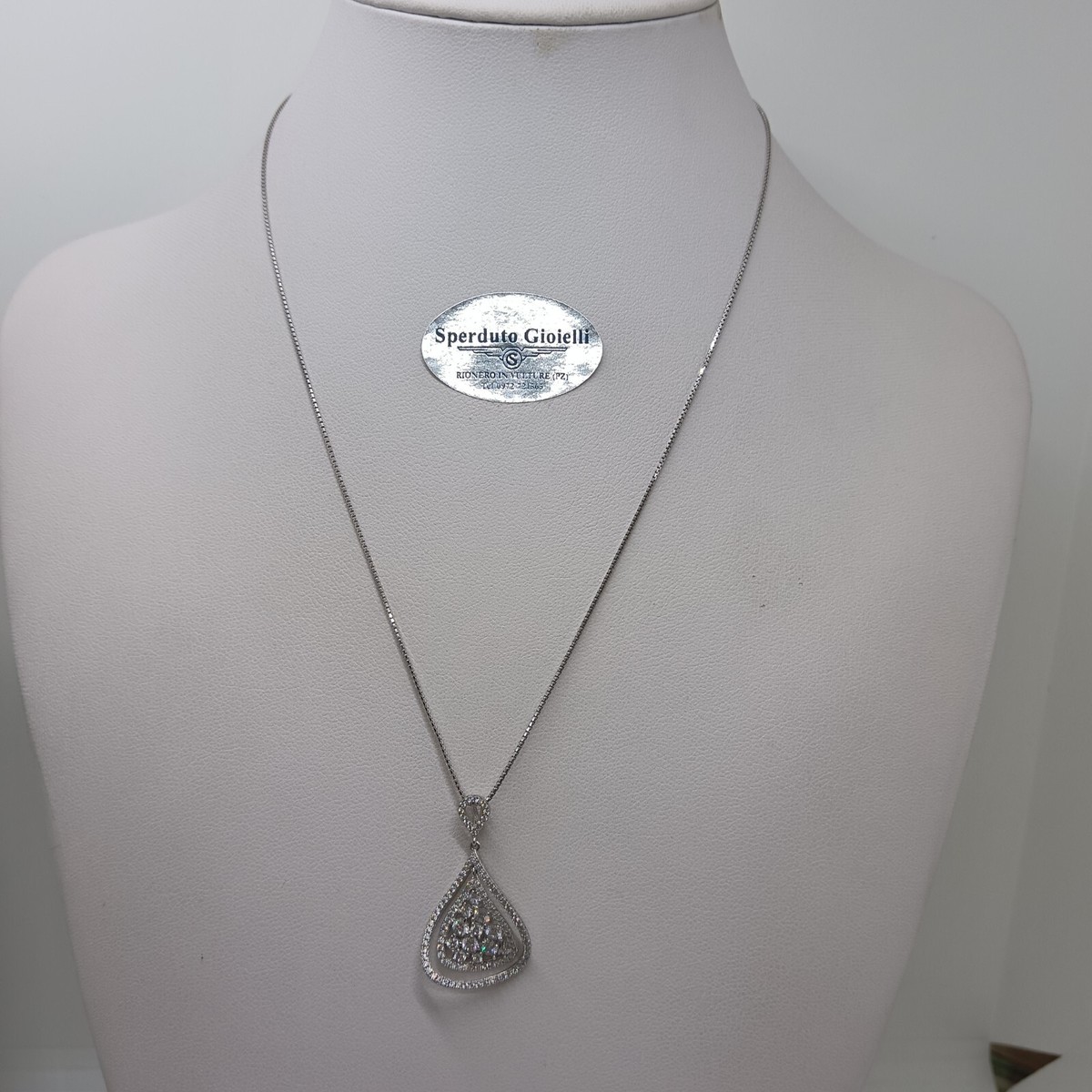 Nenalina Collana A Y Con Perla A Goccia – Argento Sterling 925, Vera Perla Di Conchiglia, Lunghezza 45 Cm