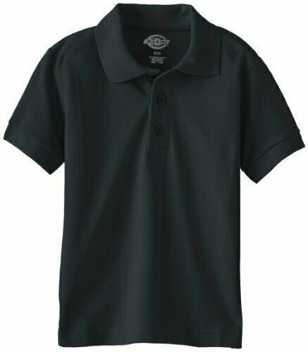 Dickies Little Boys' Short Sleeve Pique Polo Shirt, Hunter Green, Large (7) New  - Picture 1 of 4