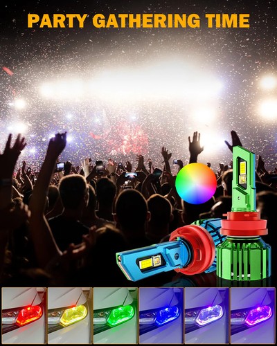 R7 SERIES 25000LM 70W RGB REMOTE CONTROL LED HEADLIGHT BULB/DRL/FOG LIGHT - Picture 11 of 17