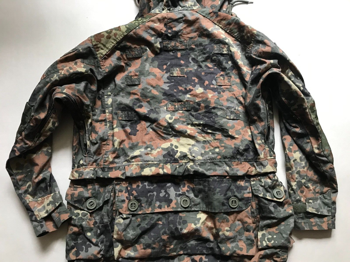 BUNDESWEHR Jacket Impermeable Mil-Tec Alemán Parka W Liner Goretex Camo Flecktarn Chaqueta Impermeable Para Hombres