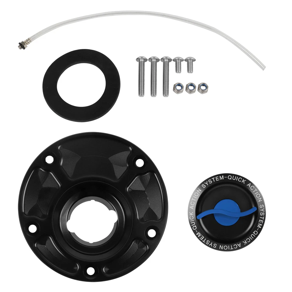 Keyless Gas Fuel Oil Tank Cap Cover For Ducati 1098/S 2007-08 1098R 2008-2009 Foto 2 de 4