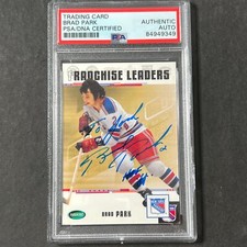 2003-04 Parkhurst Original 6 #97 Brad Park Signed Card AUTO PSA Slabbed Bruins