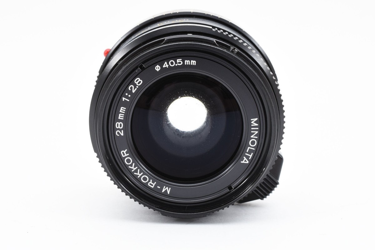 Leitz Minolta CL / M-Rokkor 28mm 1:2.8付 Minolta M-Rokkor 28mm f/2.8 Lens for CL CLE Leica M w/Hood