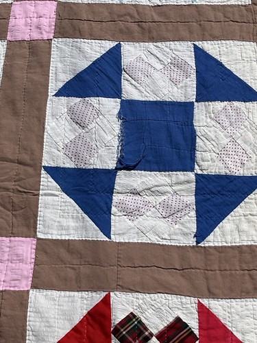 Vintage SHOO FLY quilt • Hand Quilted Stitched • 76”x60” - Picture 16 of 18