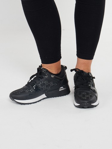 MUJERES DAMAS ZAPATILLAS CON CORDONES CORRER MODA DEPORTE CORRER ZAPATILLAS ZAPATOS TALLA - Imagen 4 de 16