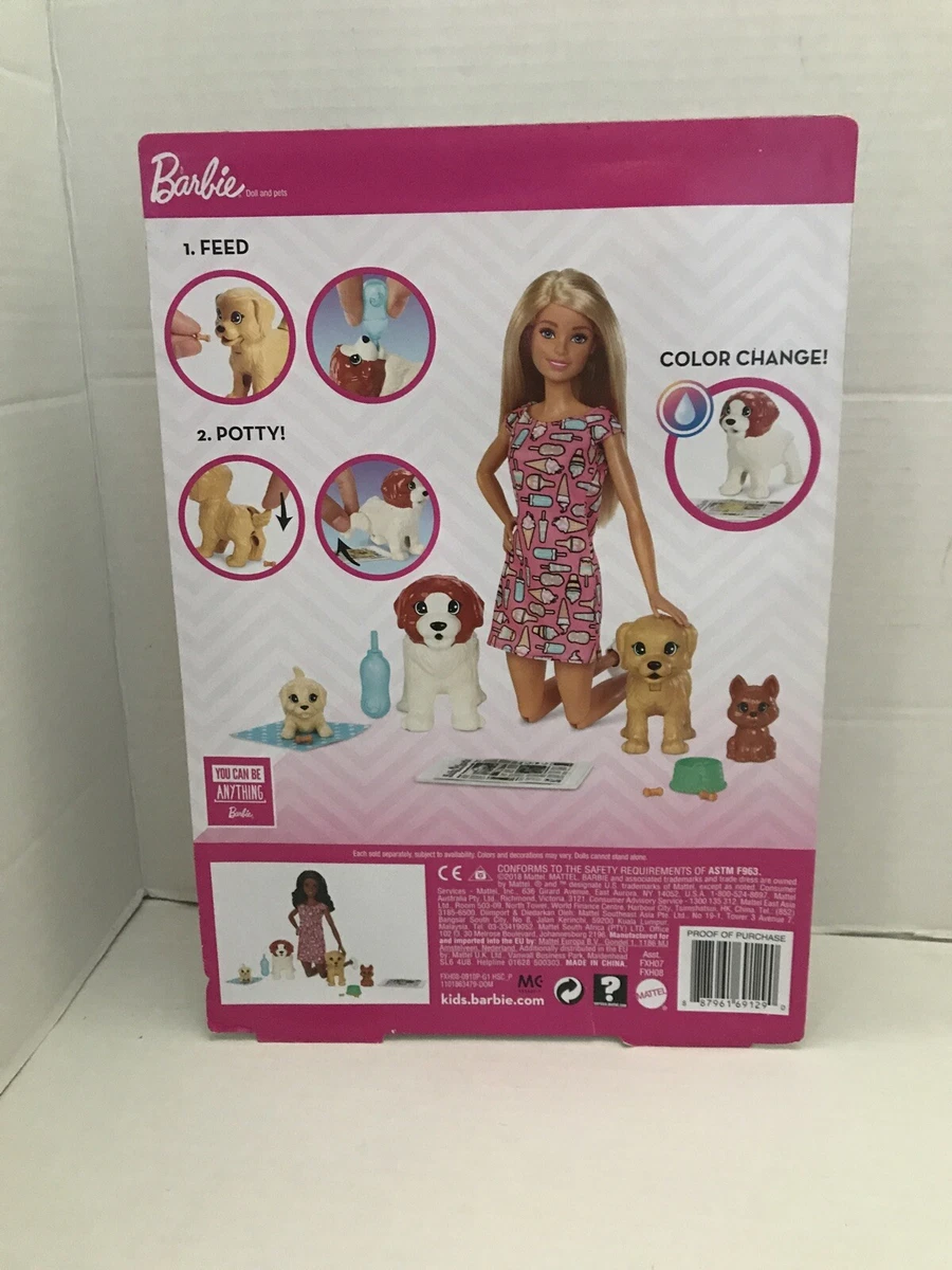 Barbie Doggy Daycare Doll Playset w 4 Dogs NEW eBay