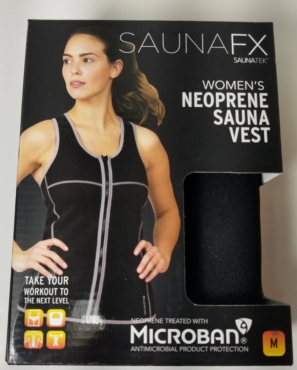 SaunaFX Womens Microban Slimming Neoprene Sauna Workout Vest Size