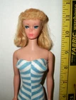 VINTAGE BLONDE PONYTAIL ORIGINAL TEEN FASHION BARBIE DOLL IN CLONE SWIMSUIT A7