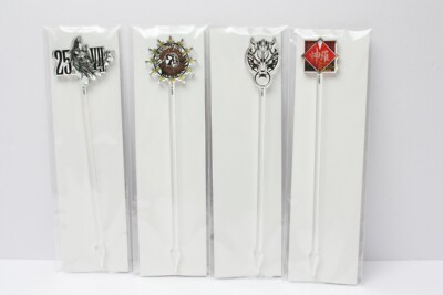 FINAL FANTASY VII 25th ANNIVERSARY CAFE Muddler 4 types set Cloudy Wolf ShinRa