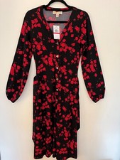 Michael Kors Women s Button Down Long Sleeve Roses Floral Dress Size XS NWT