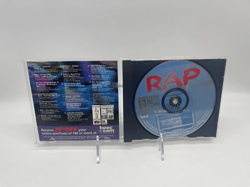 Rap Selects CD 2000 Priority Ice Cube Eazy E MC Eiht Mack 10 Rap Hip Hop CD - Image 2 of 3