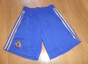 adidas blue football shorts
