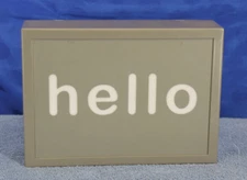 Room Essentials HELLO Light box battery operated 3 AA 1.5V NOT INCLUDED