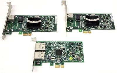 Lot of 3 Dell Gigabit PCIe Network Interface Cards 0557M9 Dual Port and 0U3867