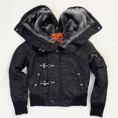 オンライン avirex fireman military fur coat BLK S avirex fireman