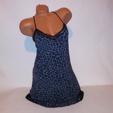 Victoria Secret Lingerie Chemise Slip Small Black Gray Leopard Modal 2019 Collec