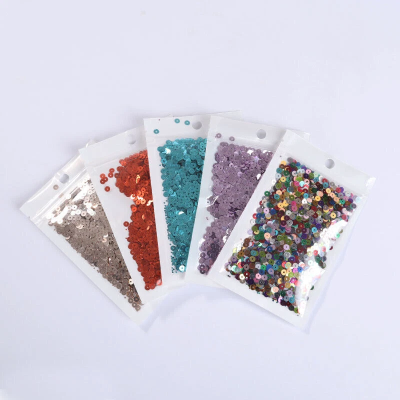 Flat Round Loose Metallic Shiny Sequins Clothes Dress Sewing Craft Wedding 2-6mm - Image 4 of 4