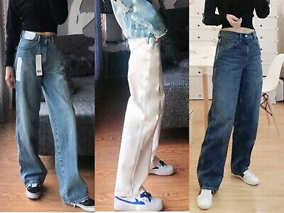 uniqlo u high rise wide straight jeans