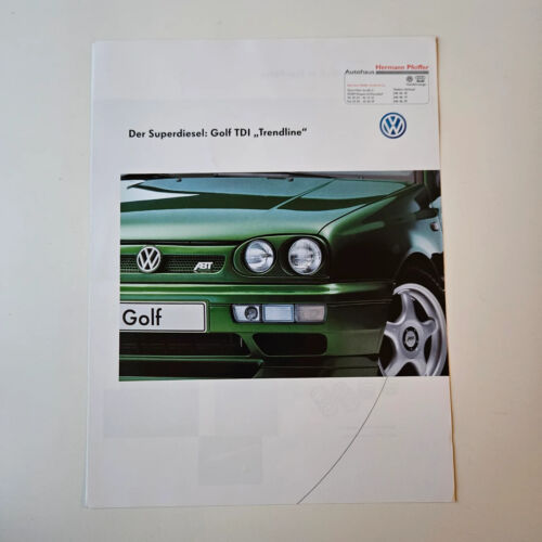 ✅ VW Golf Mk3 TDI Trendline Edition Brochure Votex ABT Tuning FREE SHIPPING ✅ - Picture 1 of 10