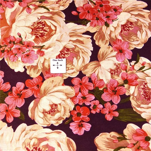 Huge Peach & Ivory Roses Floral, "Flora Rosa" by Benartex, Cotton, 16"L x 44"W - Picture 3 of 4