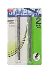 NEW MAYBELLINE DEFINE-A-LINE EYELINER BROWNISH BLACK #03 DUO PACK