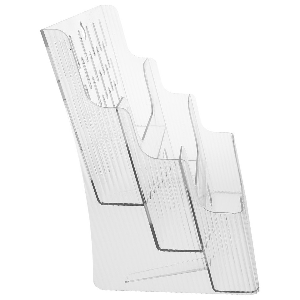 Tabletop Magazine Rack File Holder Transparent Magazine Holder Brochure ...