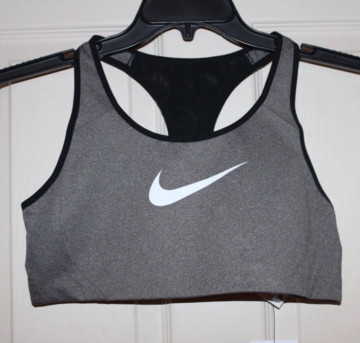 NWT Nike Dri-FIT Shape 2.0 High Impact Women's XL Carbon Heather Sports Bra