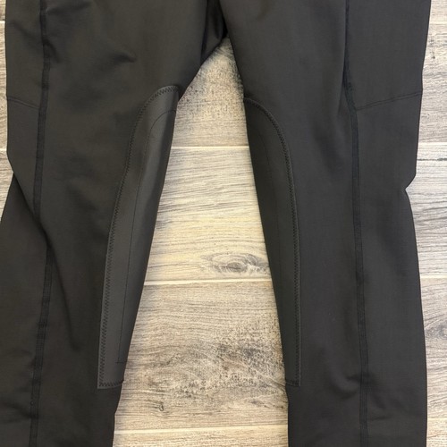 Kerrits Pants Womens XL Black Microcord Knee Patch Equestrian Tight Stretch NEW - Picture 2 of 12