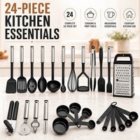 24 Pcs Kitchen Utensils Set Silicone Cooking Nonstick Spatula Turner Spoon Tools