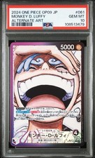 PSA10 Monkey D Luffy OP09 061 Leader Parallel Nika One Piece Card Emperor