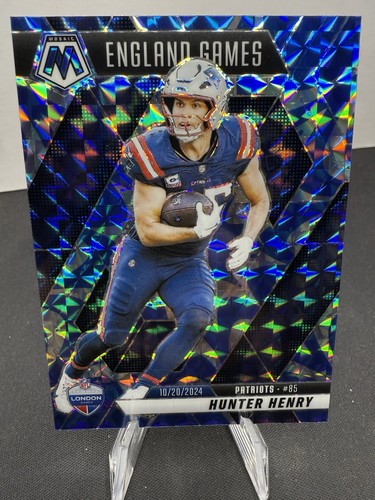 💥2025 Panini Mosaic #262 Hunter Henry Blue Reactive New England Patriots - Imagen 1 de 2