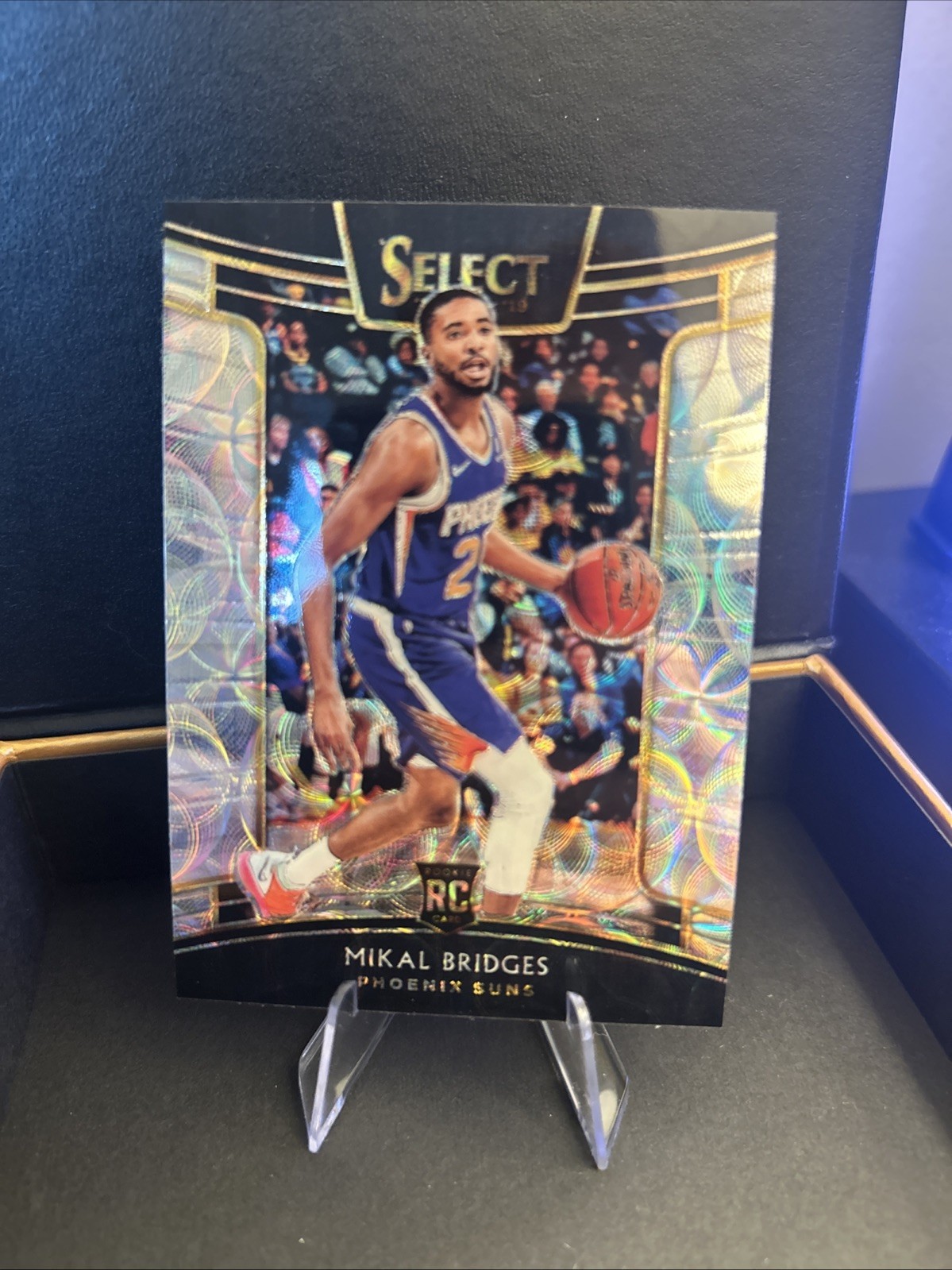 2018-19 PANINI SELECT MIKAL BRIDGES CONCOURSE SCOPE PRIZM  #95 ROOKIE RC SUNS