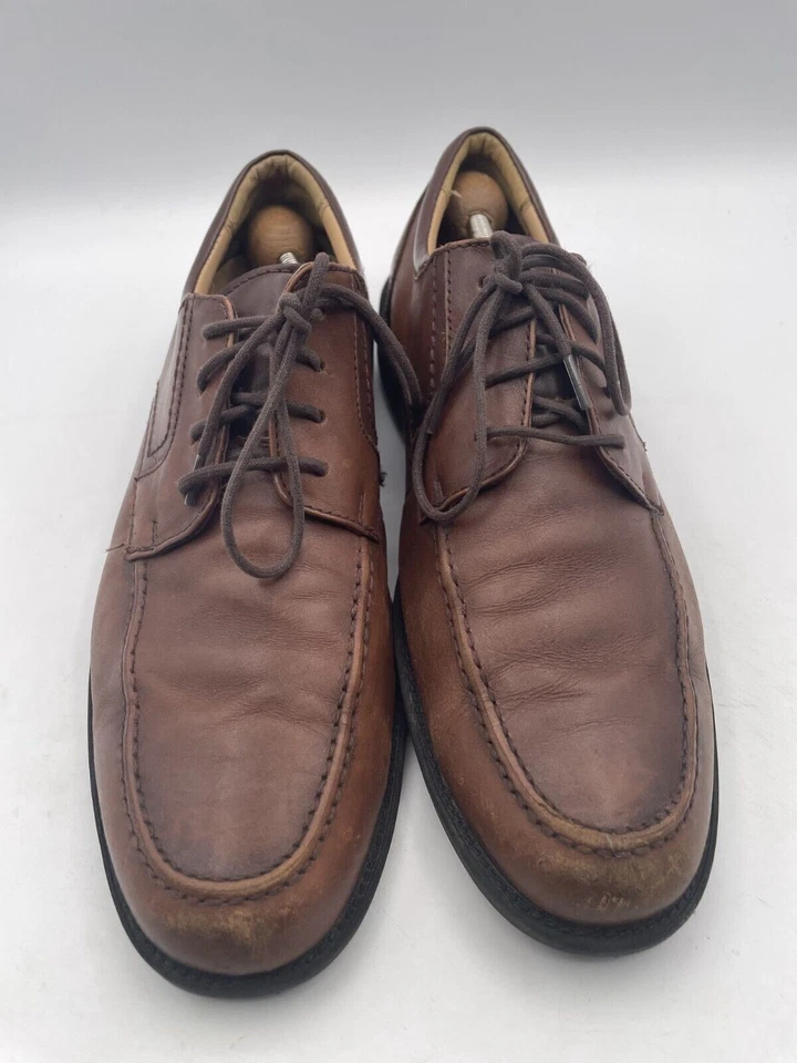 Chaps 96-26852 Oxford Dress Shoes Men's Sz 8M Brown Almond Toe Lace Up Leather - Image 2 of 4