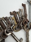 LOT OF 86 VINTAGE Iron and Brass SKELETON & Barrel KEYS All SIZES OLD Marked — photo 10