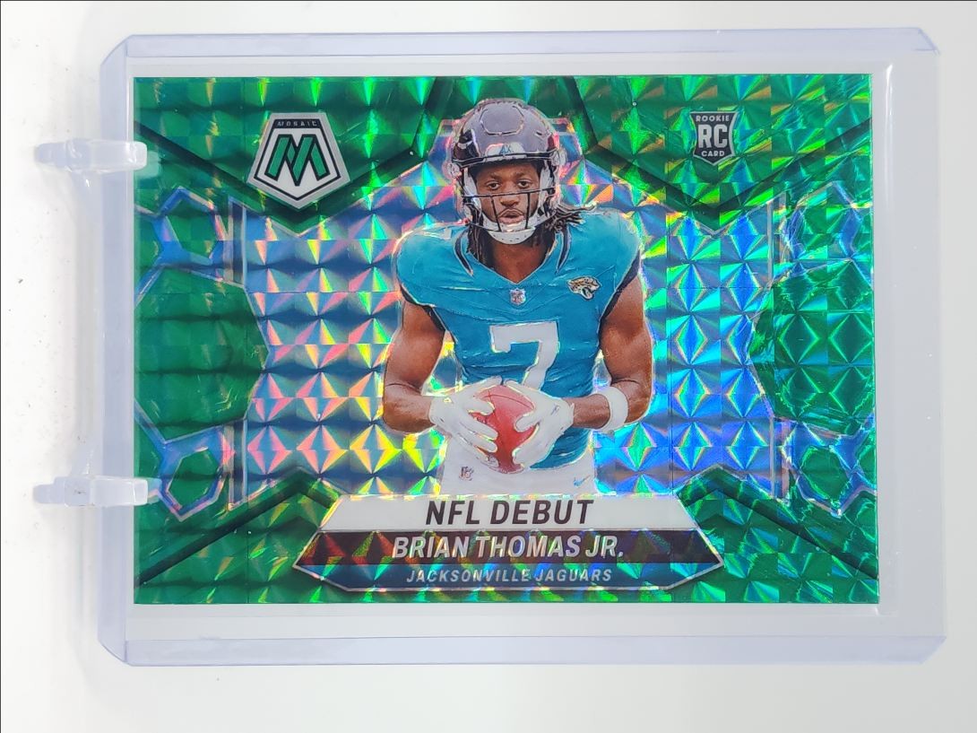 BRIAN THOMAS JR. 2024 MOSAIC NFL DEBUT ROOKIE GREEN MOSAIC RC Q1033