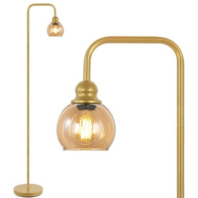Modern Floor Lamp for Living Room with 6W LED Bulb, Industrial Floor Lamp, Am...
