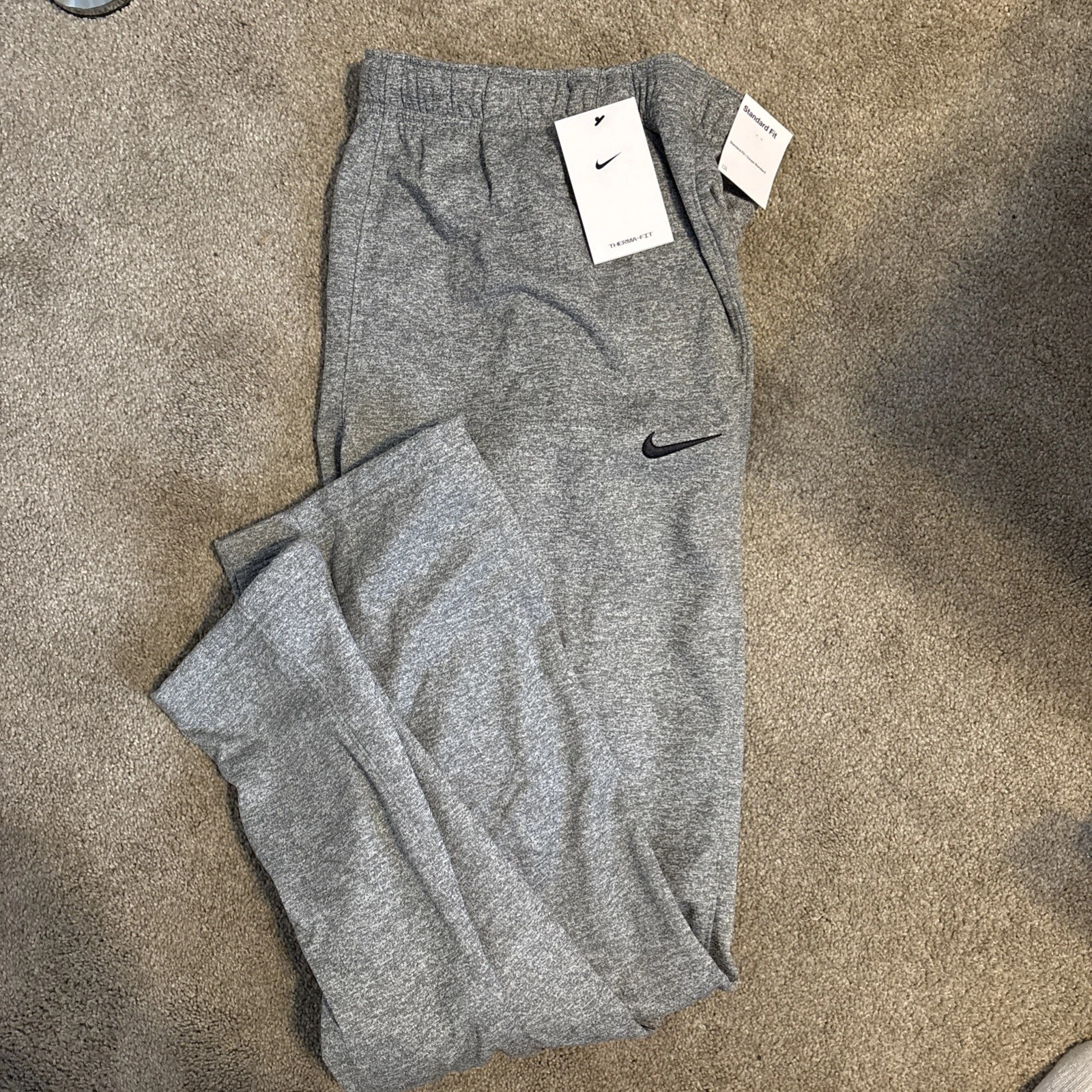 Nike Therma Fit Fitness Open Hem Gym Pants Men's Sizes X-LARGE DQ4856-063 GRAY