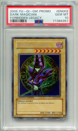 2005 KONAMI YU-GI-OH FORBIDDEN LEGACY DARK MAGICIAN FL1-EN002 HOLO PSA 10 E3