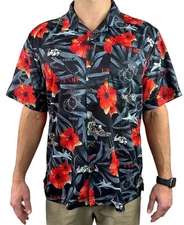 Marines Semper Fi Hawaiian Shirt Black