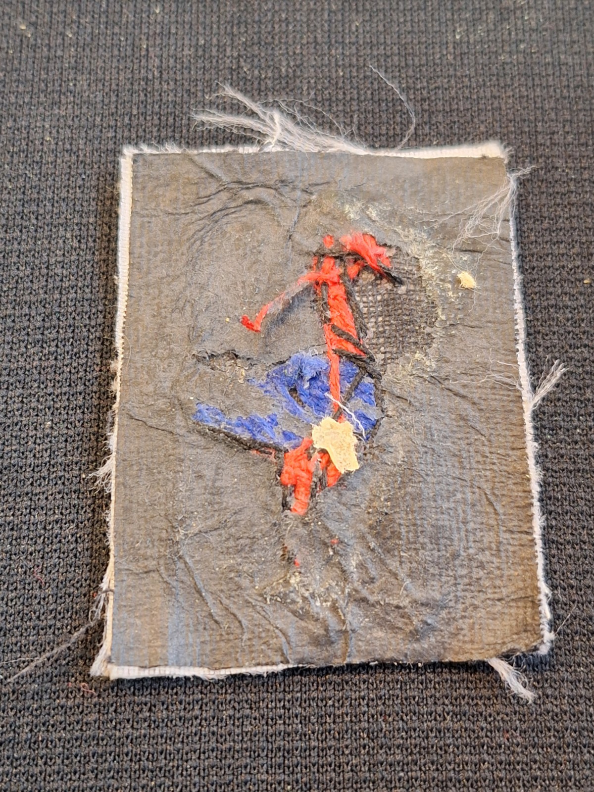 UNKNOWN INDIAN DIVISION EMBROIDERED CLOTH FORMATION SIGN BADGE