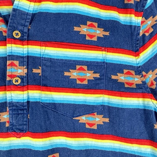 Camisa Chubbies The Nutter Para Hombres Grande Azul Rojo Suroeste Azteca Polo EE. UU. Preppy - Imagen 7 de 14