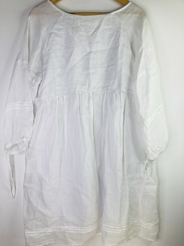 Humidity Womens White Tunic Top Or Dress Size Large Lined - Picture 10 of 12
