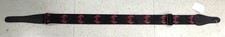 High Quality Guitar Strap - Adjustable -Black with Southern Flag - Leather Ends