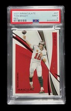 2021 panini immaculate #67 tom brady; red /25 holo PSA 9  (COLOR MATCH)
