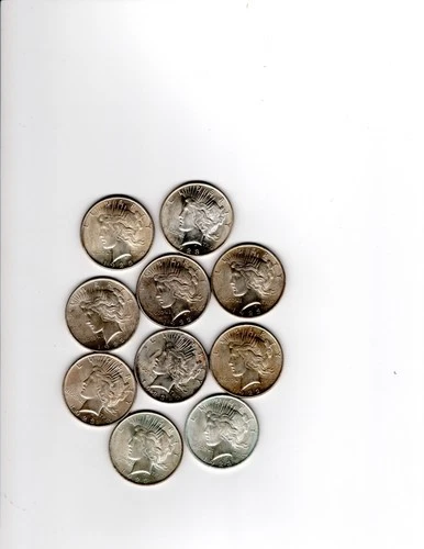 Ten high level AU Peace Dollars
